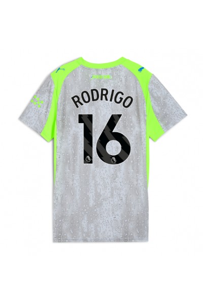 Manchester City Rodri Hernandez #16 Jalkapallovaatteet Naisten Kolmaspaita 2025-26 Lyhythihainen Manchester City Rodri Hernandez #16 Jalkapallovaatteet Naisten Kolmaspaita 2025-26 Lyhythihainen